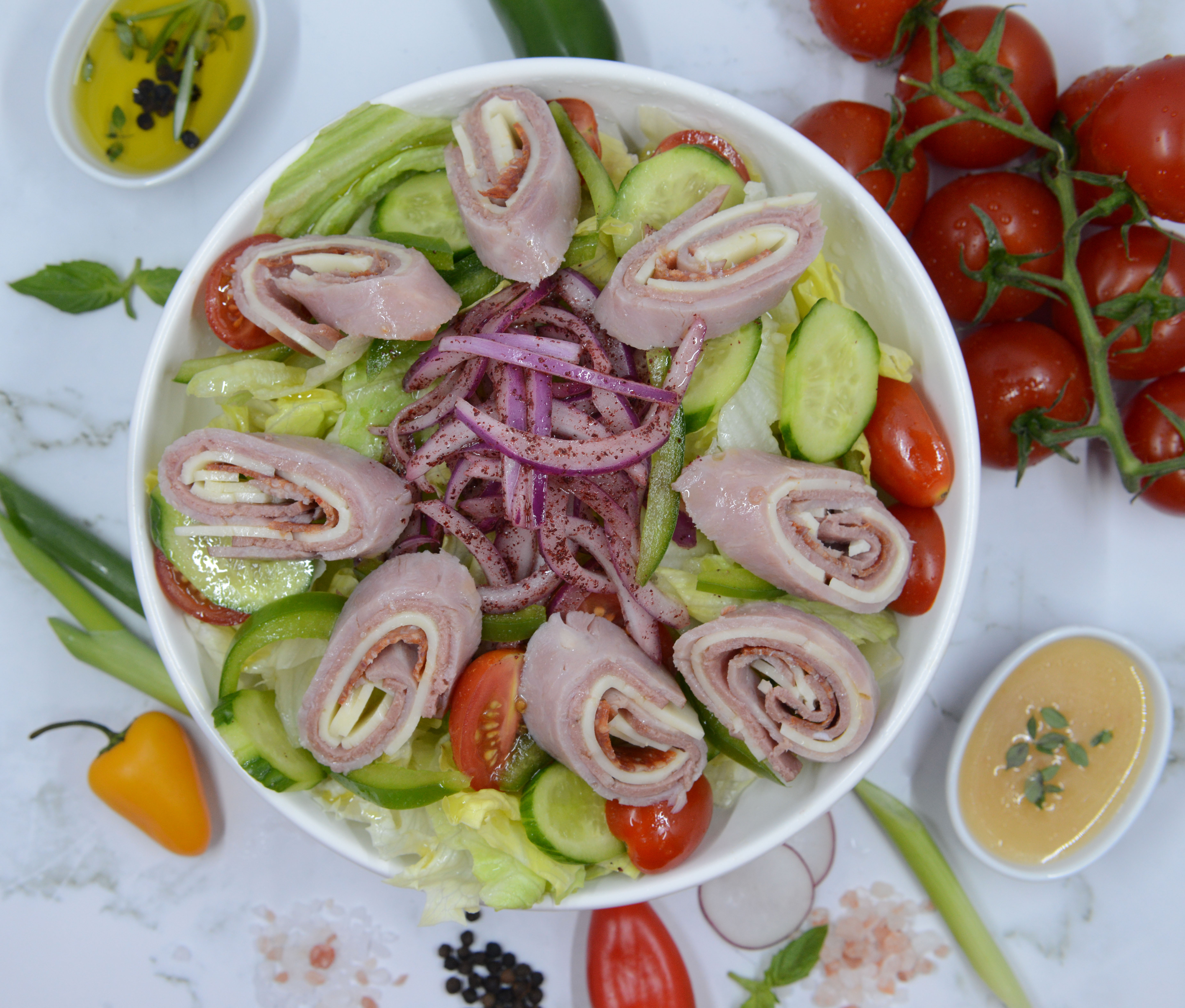 Order Antipasto Salad food online from Jeb Pizza store, Troy on bringmethat.com