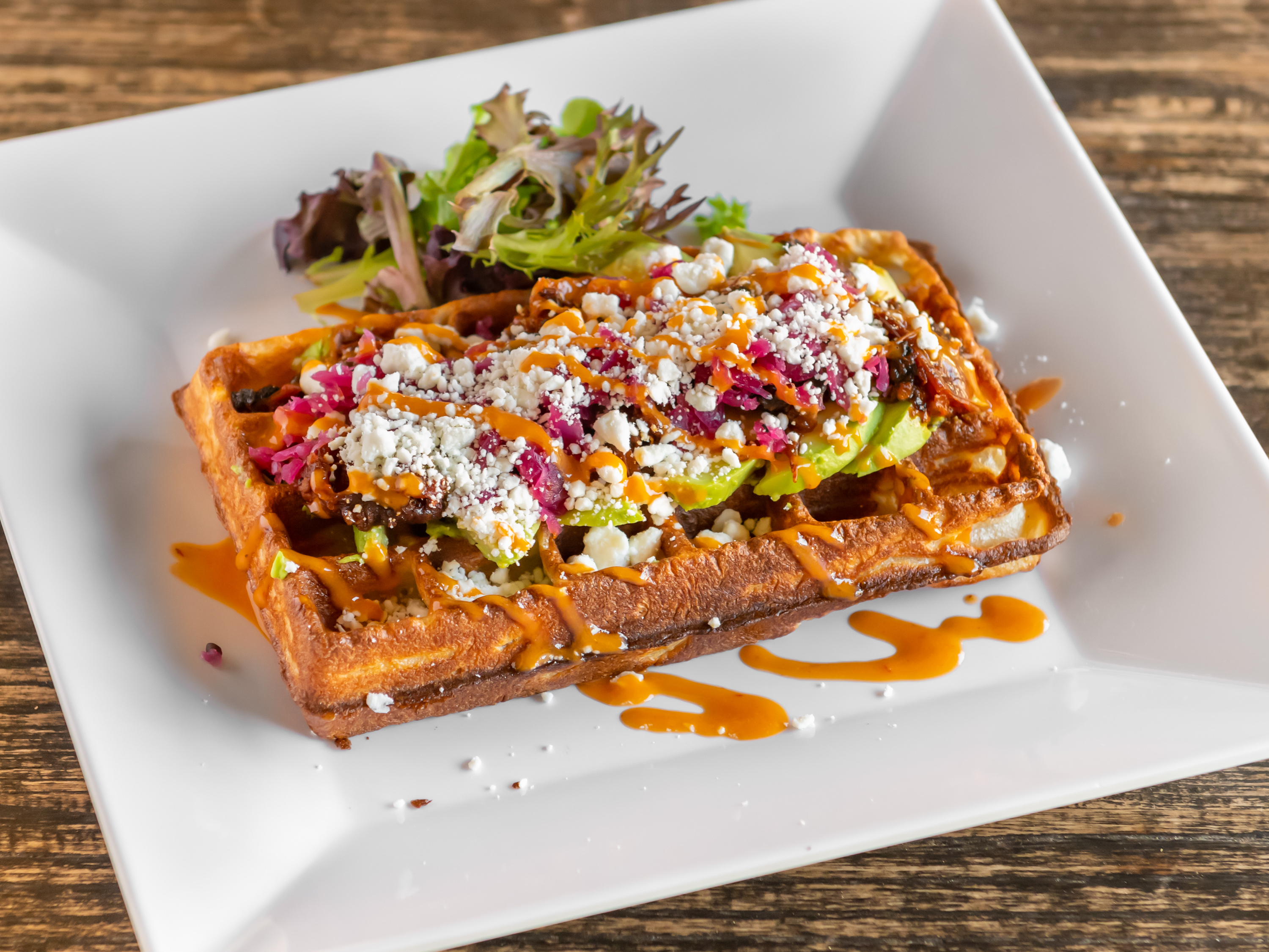 Order Avocado Toast Waffle food online from Coco store, Houston on bringmethat.com