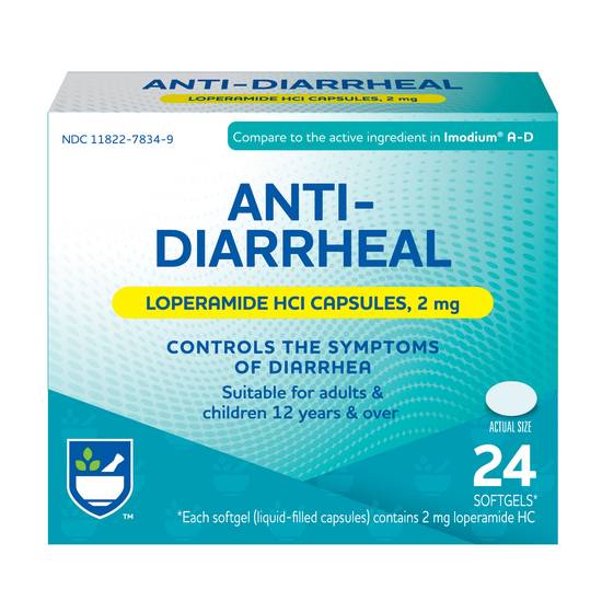 Order Rite Aid Anti Diarrheal Softgels 2 mg (24 ct) food online from Rite Aid store, BETHEL PARK on bringmethat.com