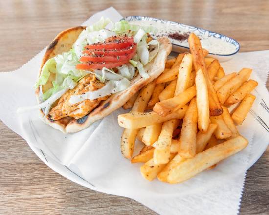 Order Chicken Shish Sandwich w Fries food online from Laila Mediterranean Cafe & Grill store, West New York on bringmethat.com