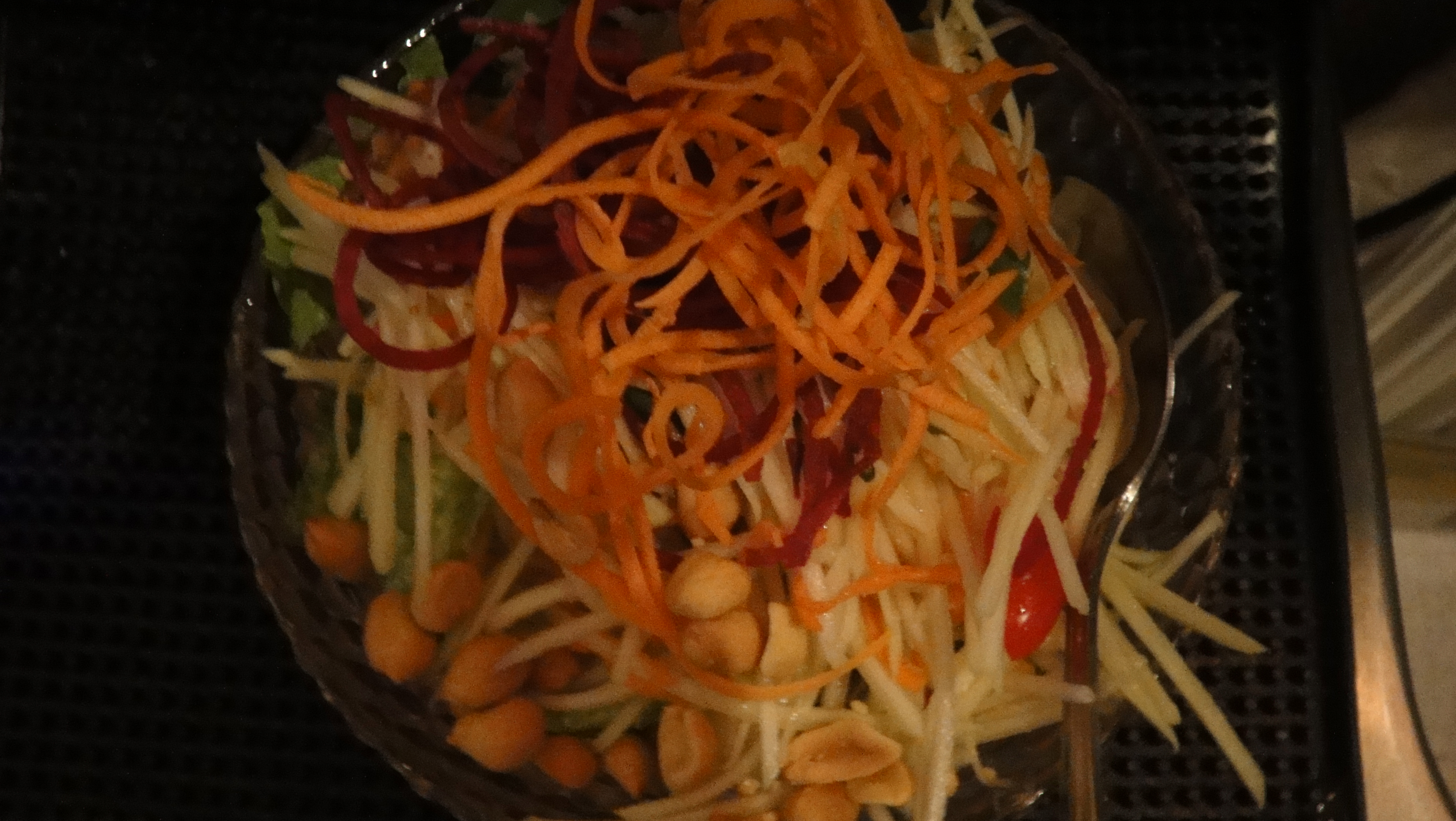 Order S2. Papaya Salad food online from Cha-Ba Thai Cuisine store, Long Beach on bringmethat.com