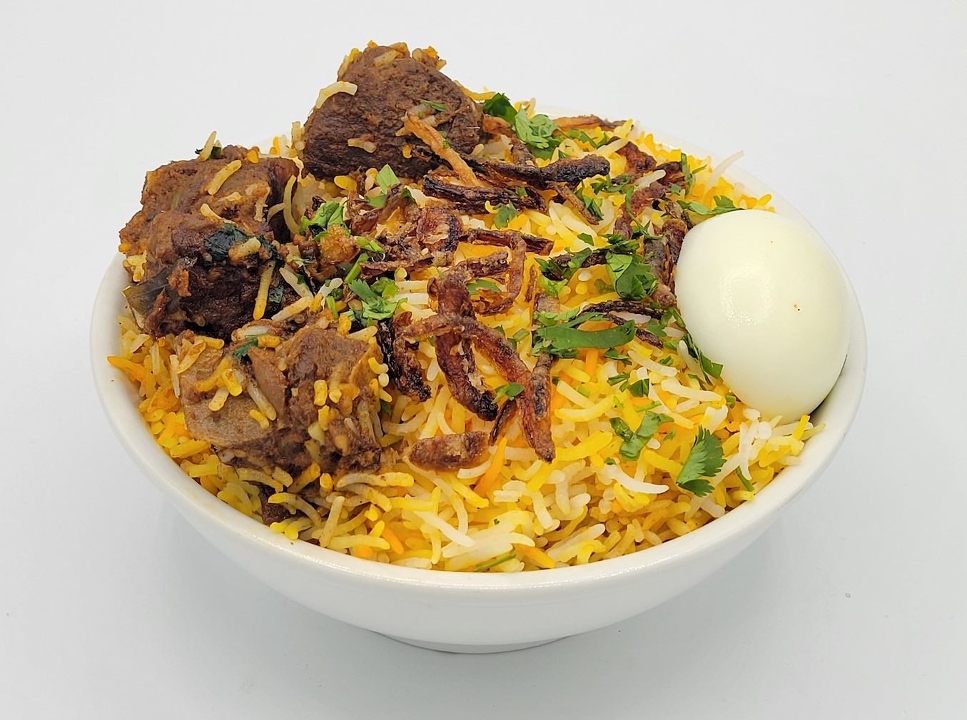 Order Mutton Ghee Roast Biryani food online from Hyderabad Dum Biryani store, Fremont on bringmethat.com