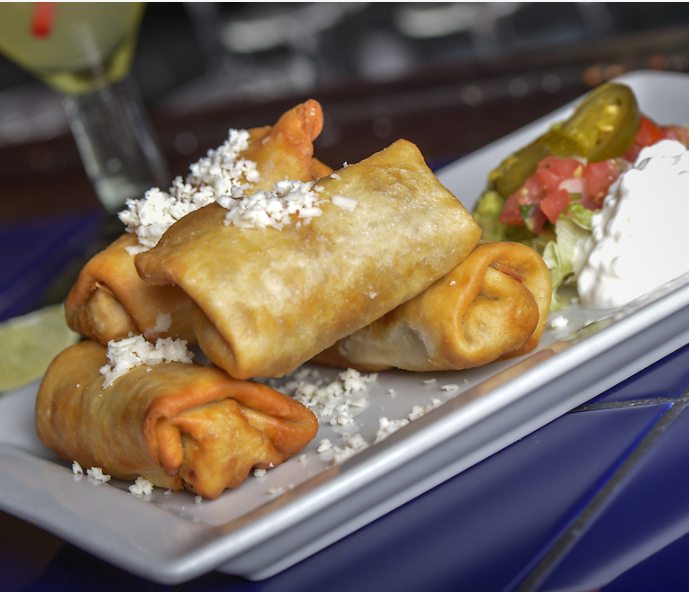 Order Mini Chimis Plate food online from Guadalajara Fiesta Grill store, Tucson on bringmethat.com