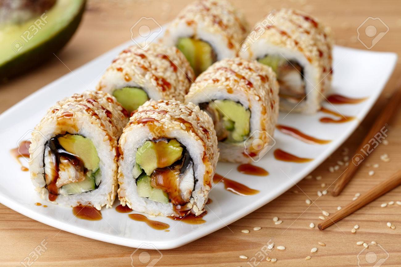 Order Eel Avocado Roll food online from Sushi On Tatum store, Phoenix on bringmethat.com