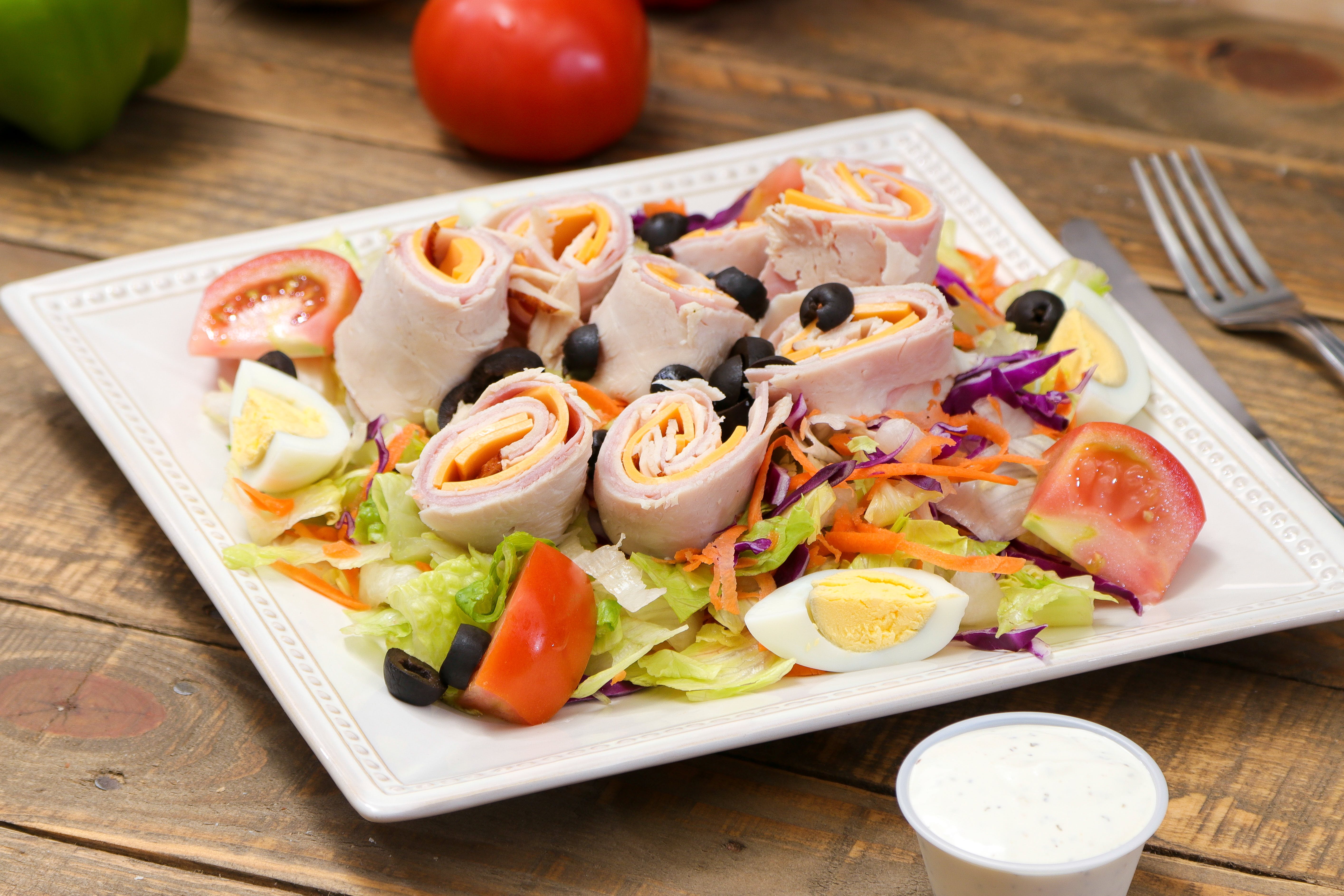 Order Chef's Salad - Salad food online from Ameci Pizza & Pasta store, Canyon Country on bringmethat.com