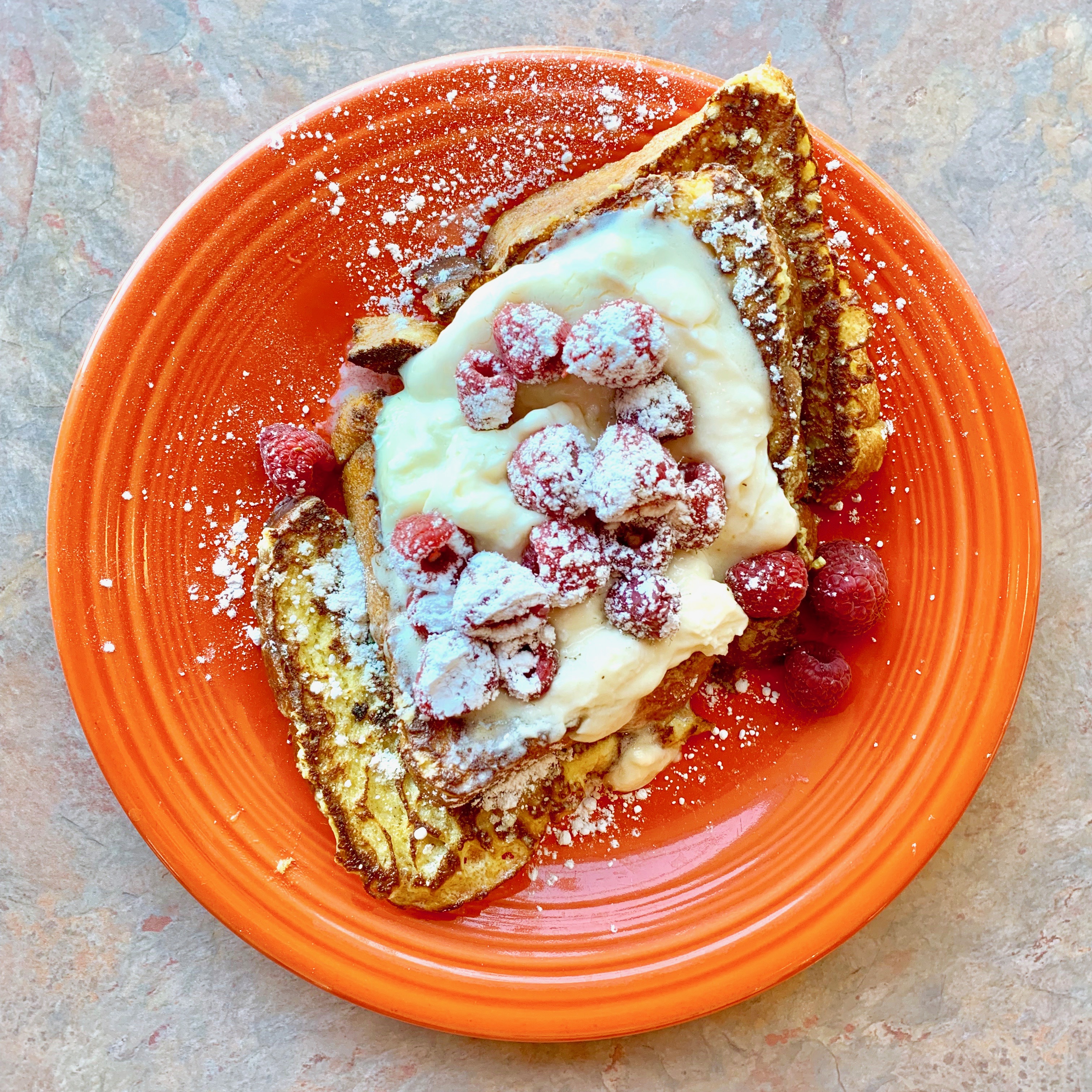 Order Raspberry Ricotta French Toast food online from Crest Cafe store, San Diego on bringmethat.com