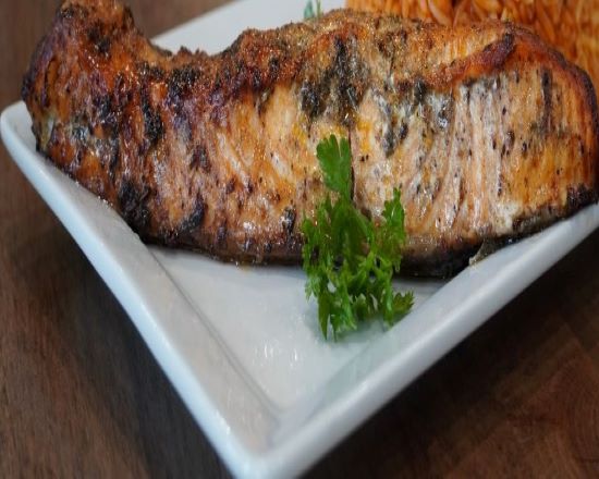 Order Blackened Salmon food online from Fusion Vibes Kitchen + Bar store, Richardson on bringmethat.com