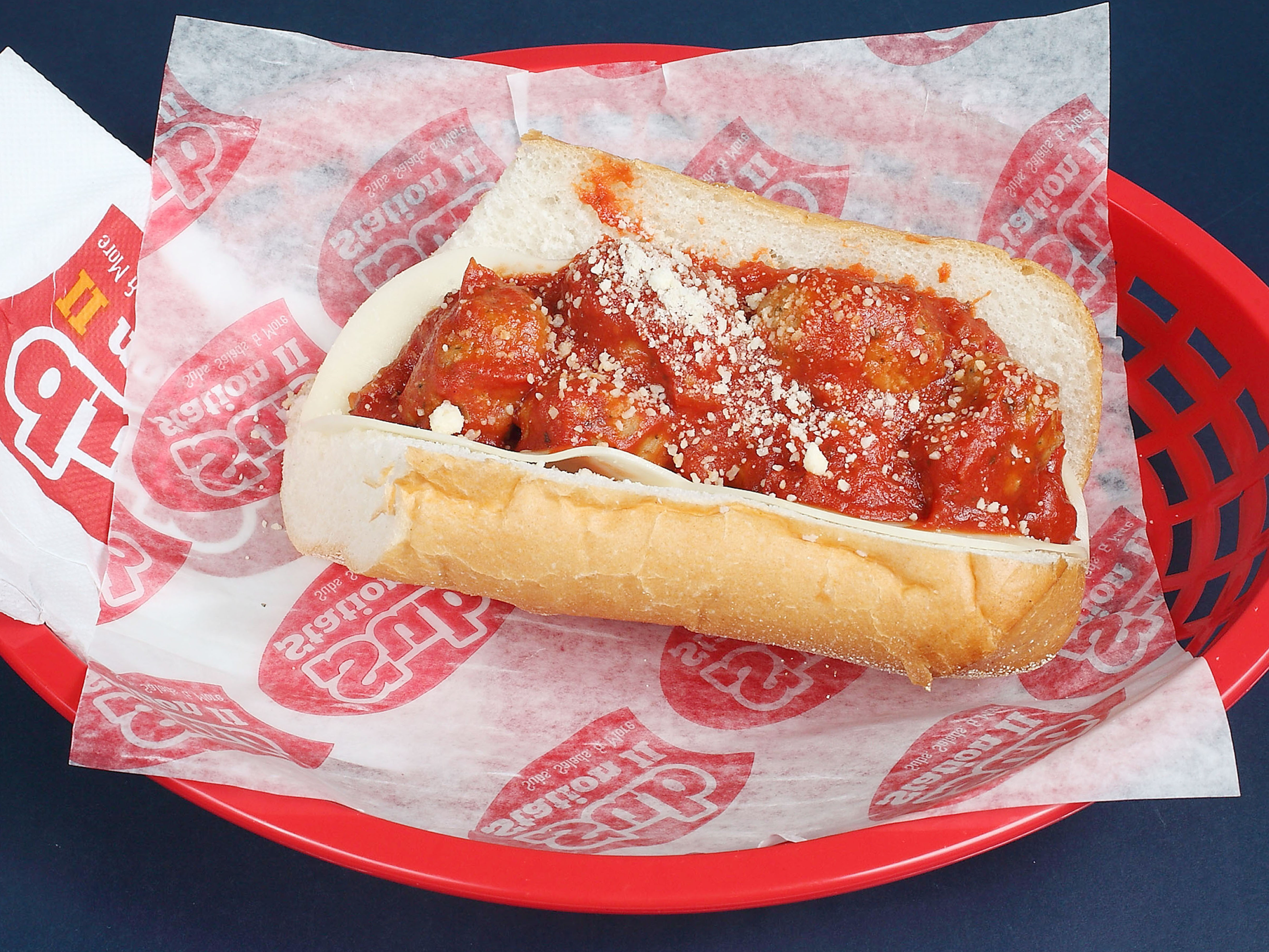 Order 22. Meatballs and Cheese Sandwich food online from Sub Station II store, Columbia on bringmethat.com