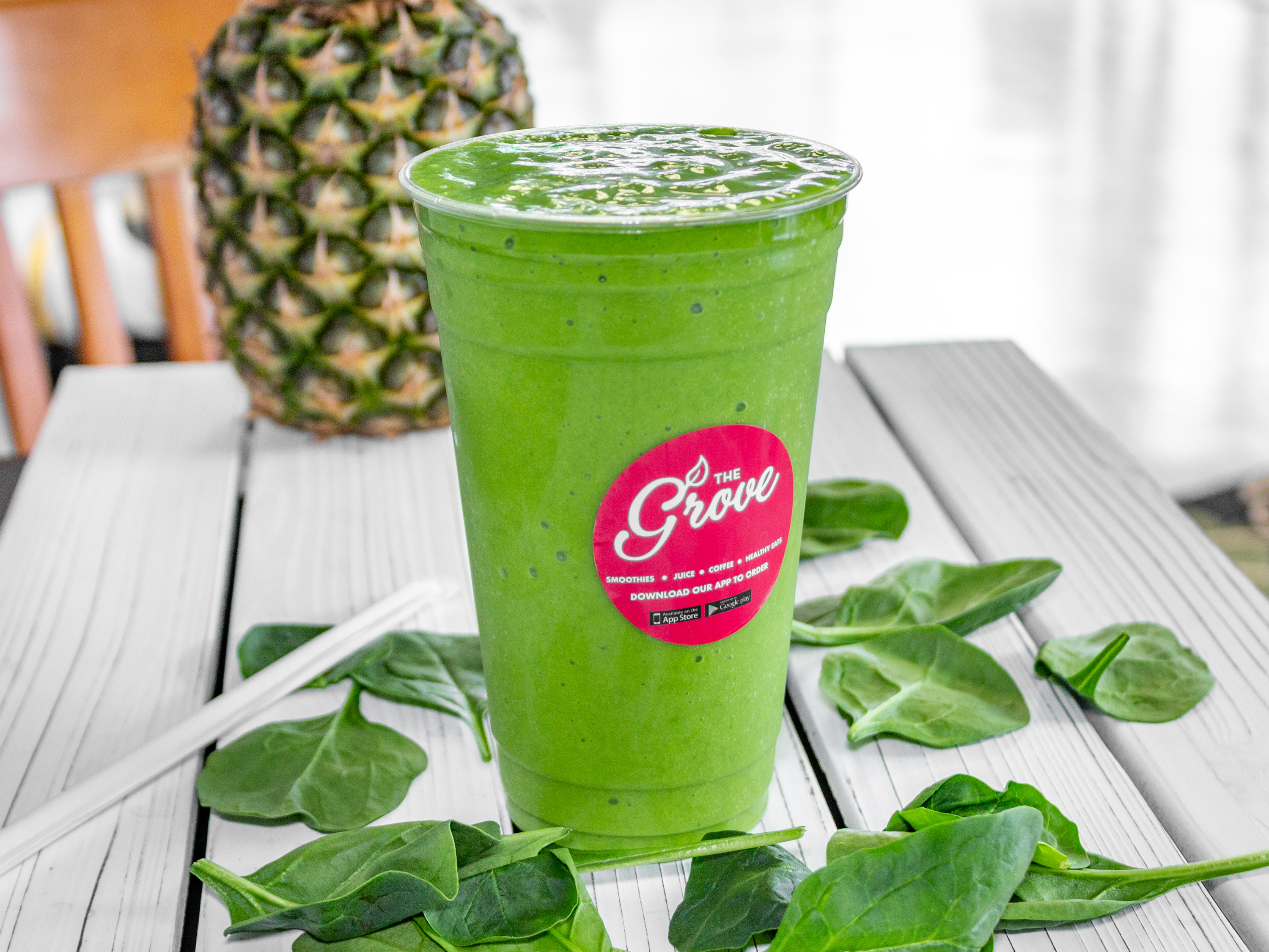 Order Green Pineapple Smoothie food online from The Grove store, Hamburg on bringmethat.com