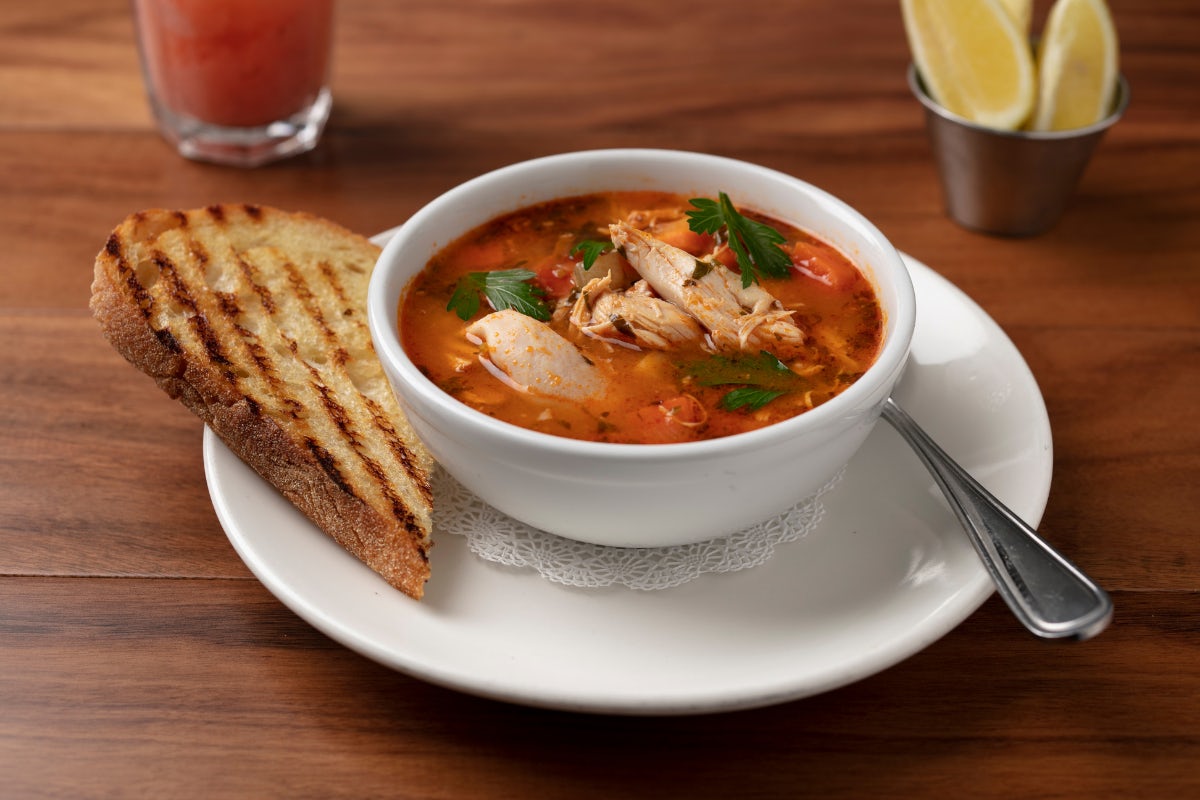 Order Bowl Chicken Veg. Soup food online from Panini Kabob Grill store, Irvine on bringmethat.com