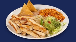 Order Plate Chicken Fajita food online from Taco Palenque store, San Juan on bringmethat.com