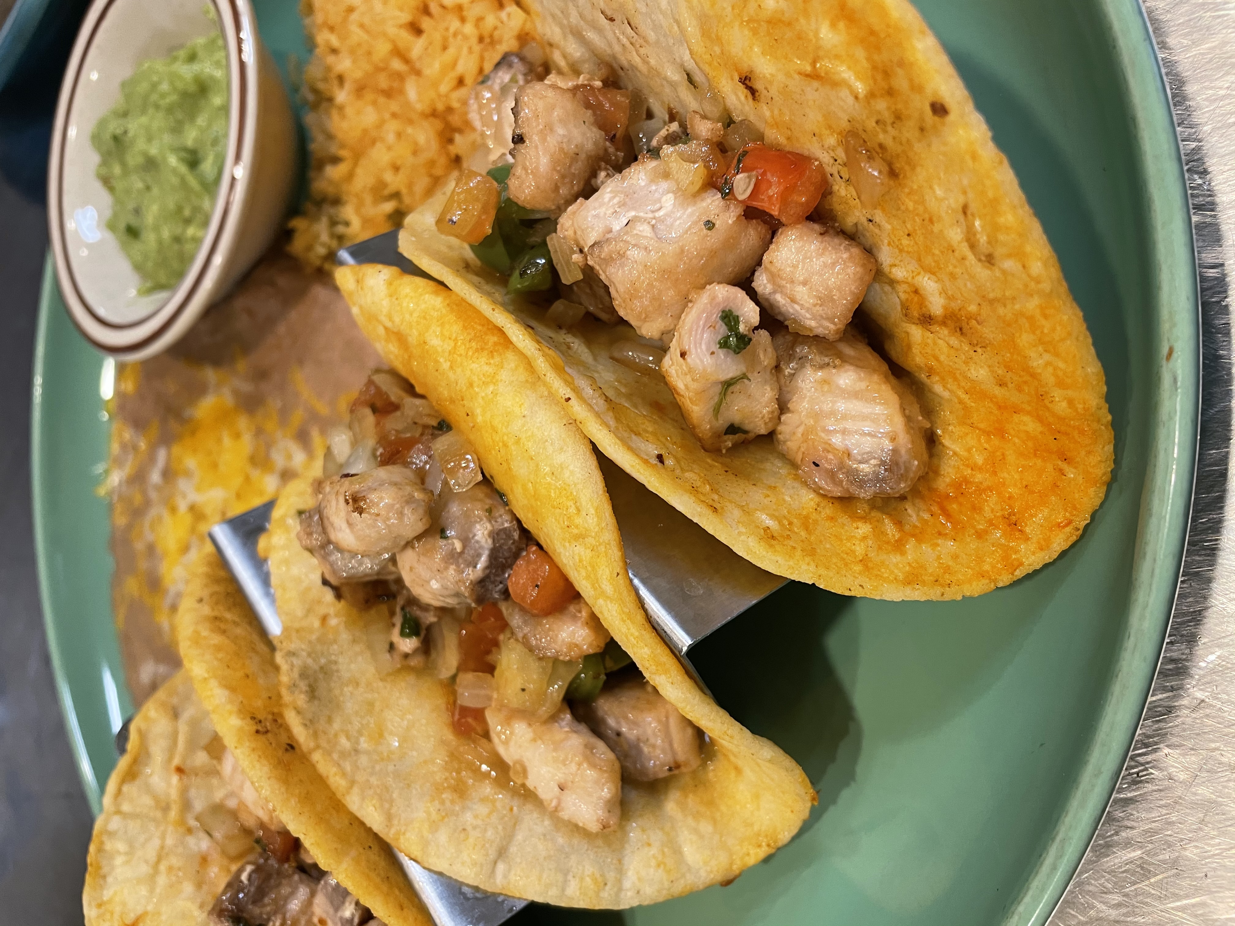 Order Tacos de Pescado food online from Los Dos Amigos Hacienda store, Albany on bringmethat.com