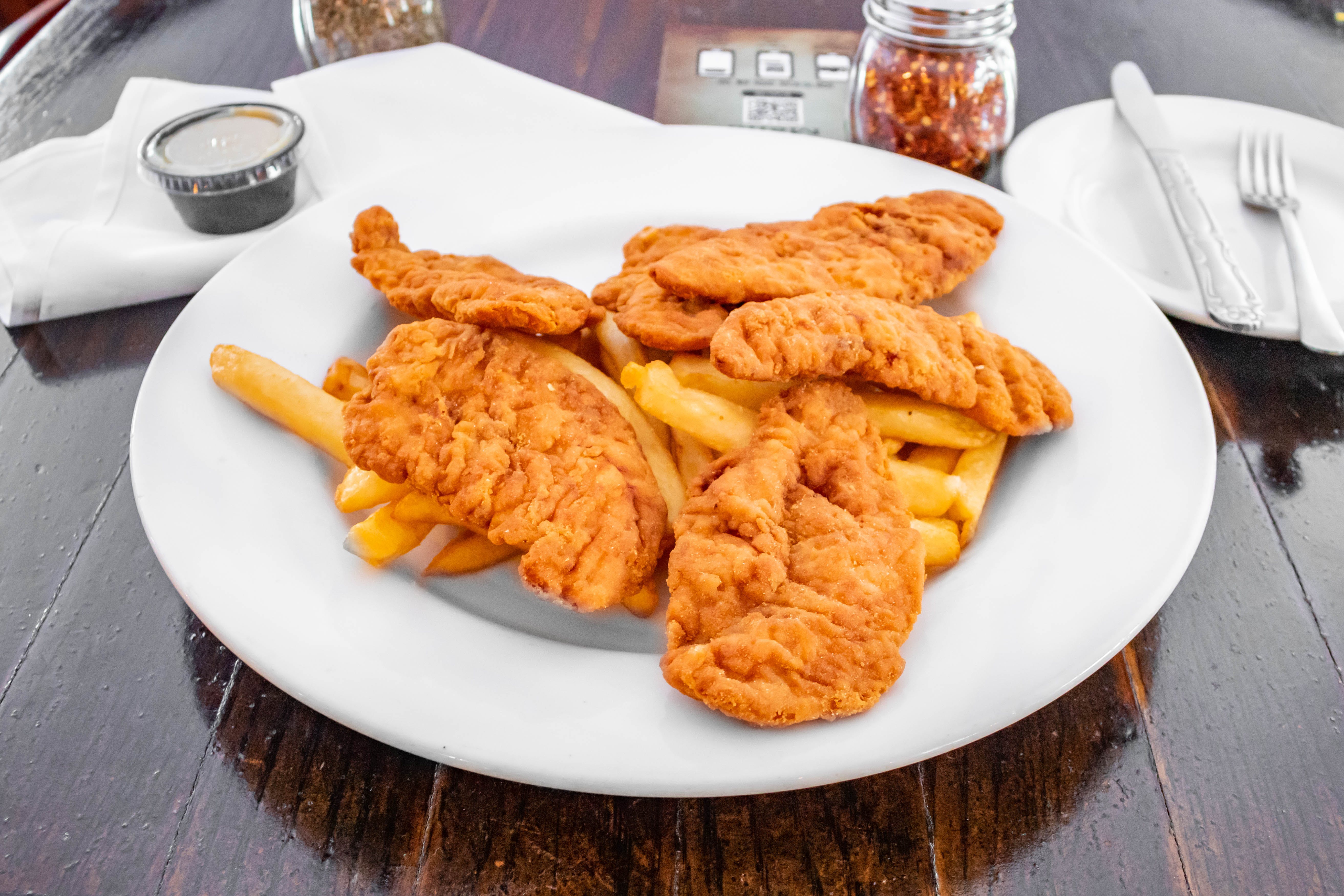 Order Kid's Chicken Fingers with Fries - 2 Pieces food online from Mamma Mia Trattoria store, Langhorne on bringmethat.com