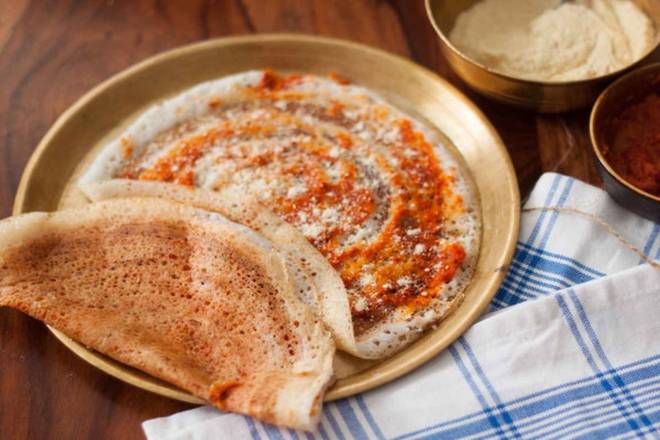 Order Andhra karam (spicy) masala dosa food online from Tower Indian Restaurant store, Morrisville on bringmethat.com