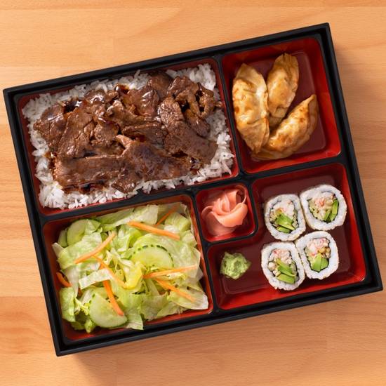 Order BEEF BENTO food online from Sarku Japan #138 Park Place store, Tucson on bringmethat.com