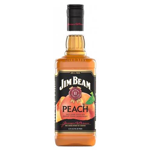 Order Jim Beam Peach Bourbon - 750ml/Single food online from Bottle Shop & Spirits store, Los Alamitos on bringmethat.com