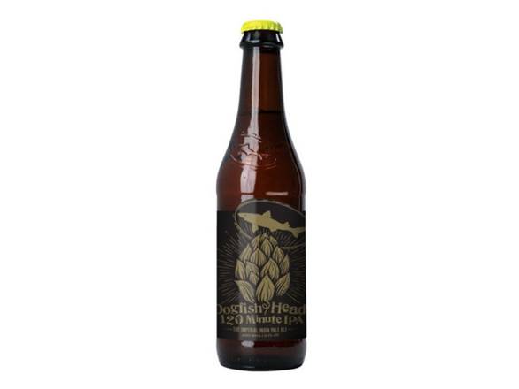Order Dogfish Head 120 Minute IPA - 12oz Bottle food online from American Spirits Beverage Co store, Dallas on bringmethat.com