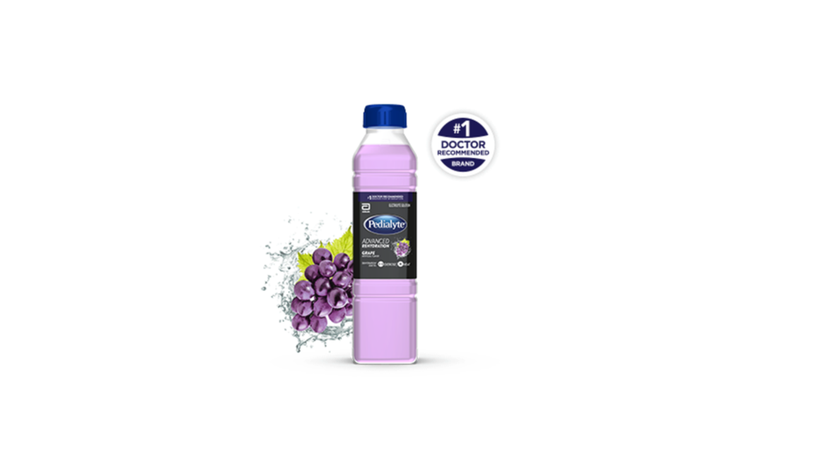 Order Pedialyte® Grape 16.9 oz food online from Cafe Verdi Rebel store, Las Vegas on bringmethat.com