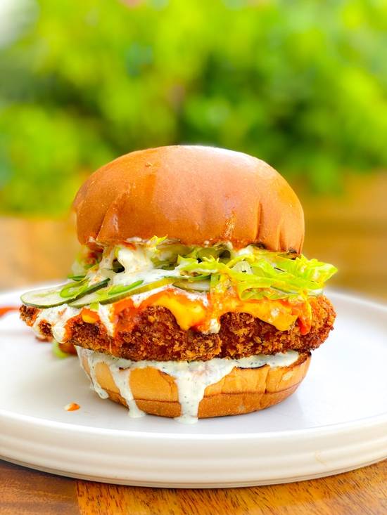 Order * Spicy Chicken Sandwich food online from Cracked By Chef Adrianne store, South Miami on bringmethat.com