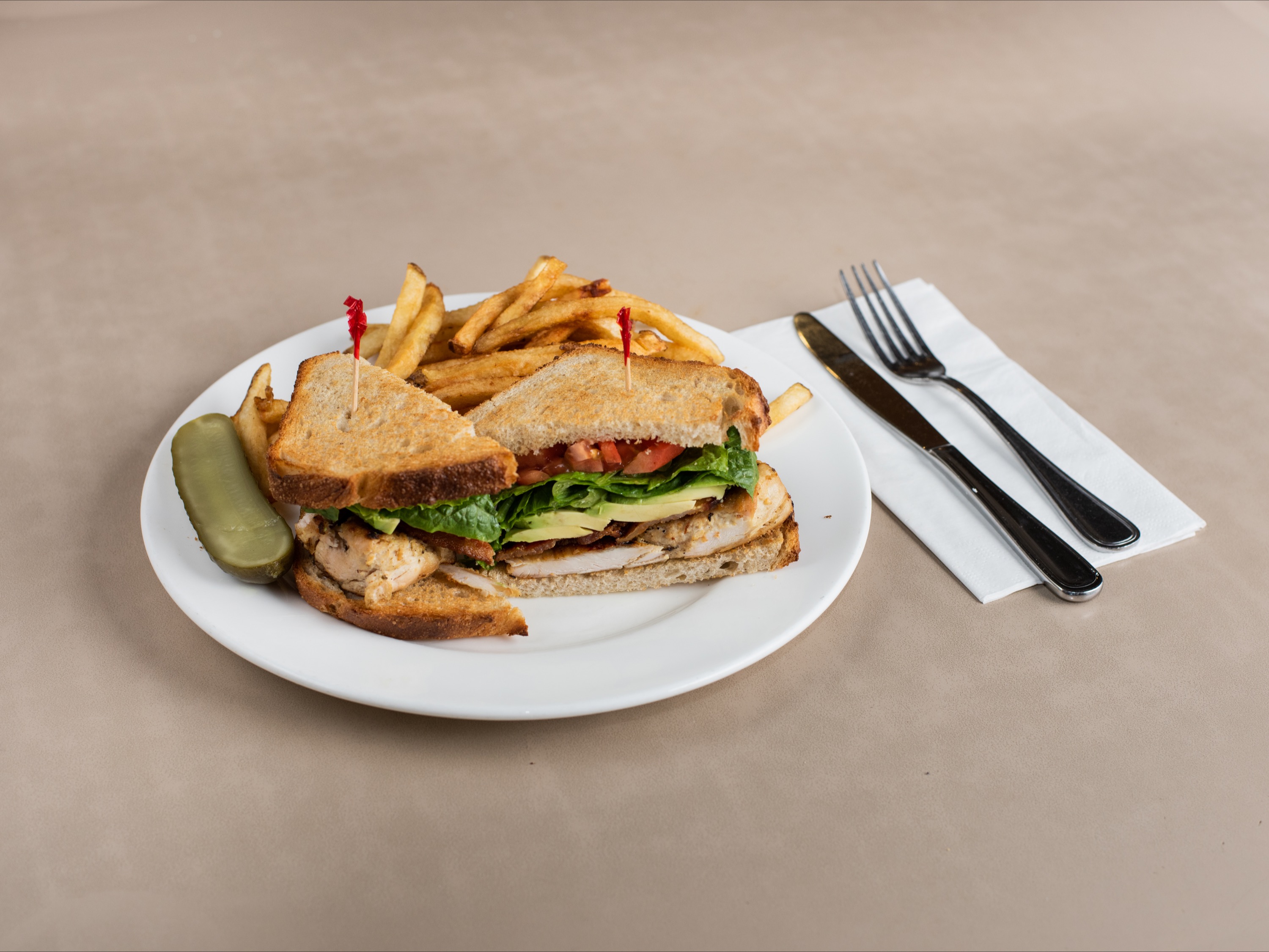Order Chicken B.L.T.A Sandwich food online from Elly's store, Chicago on bringmethat.com