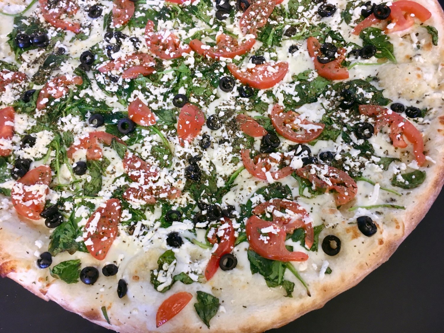 Order Feta Pizza (White) food online from Yaghi Pizzeria store, San Antonio on bringmethat.com
