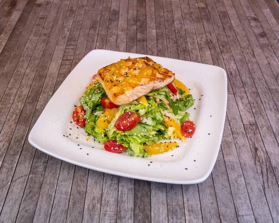 Order Grilled Salmon Salad food online from The White Chocolate Grille store, Naperville on bringmethat.com