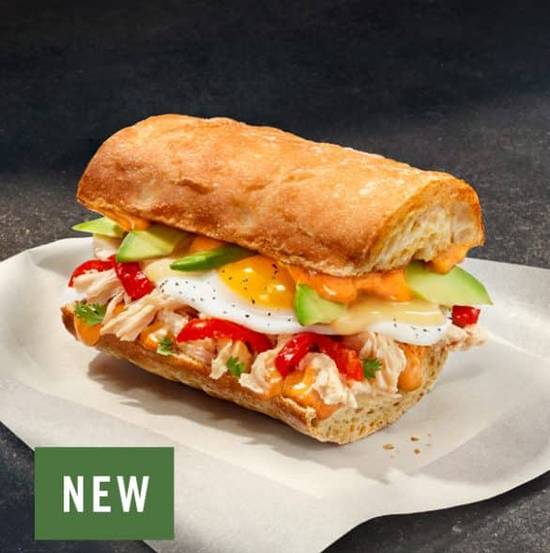 Order Chipotle Chicken, Egg & Avocado on Ciabatta food online from Panera store, Kentwood on bringmethat.com
