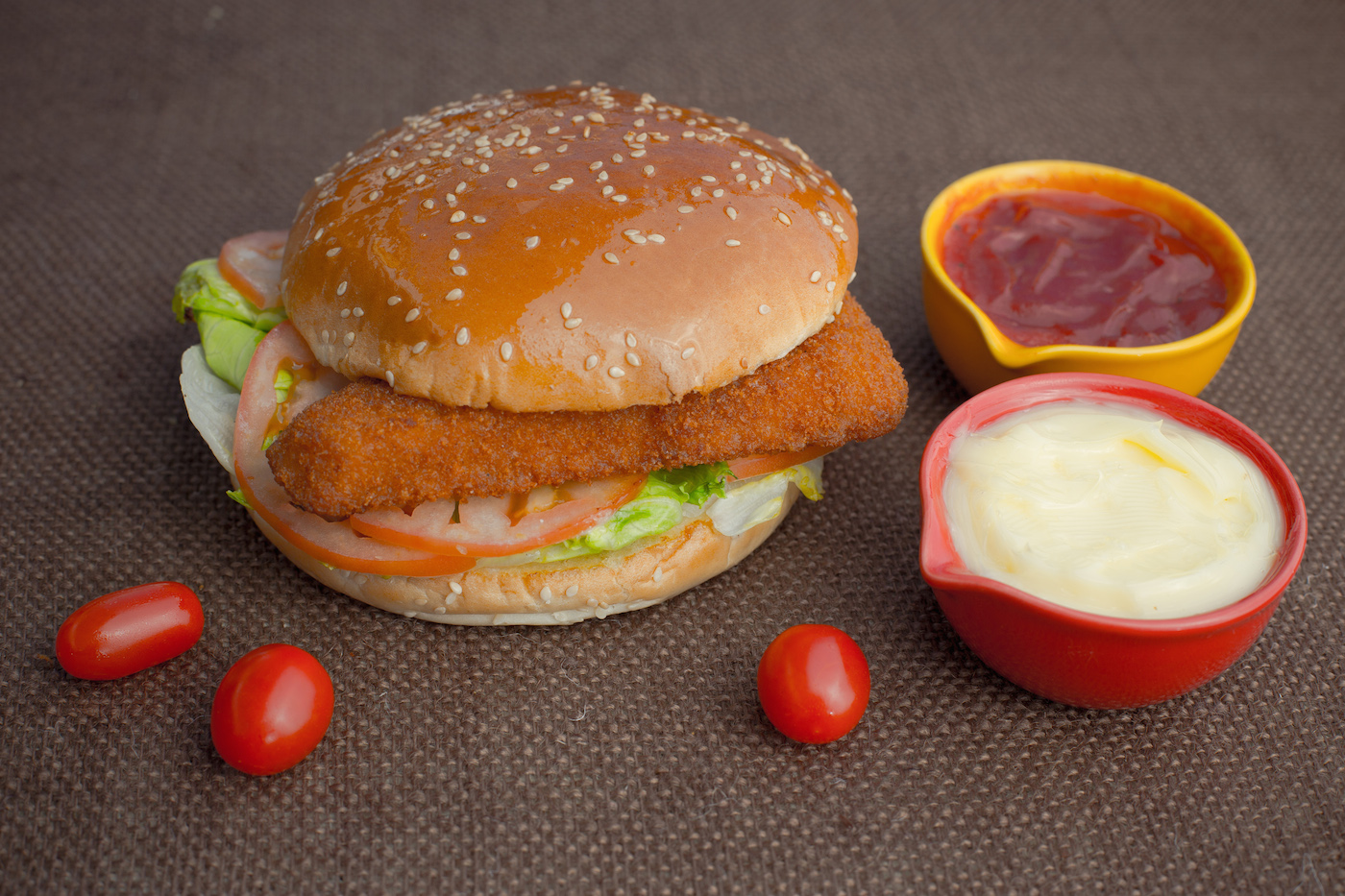 Order Fish Burger food online from Golden Desserts store, Albany on bringmethat.com