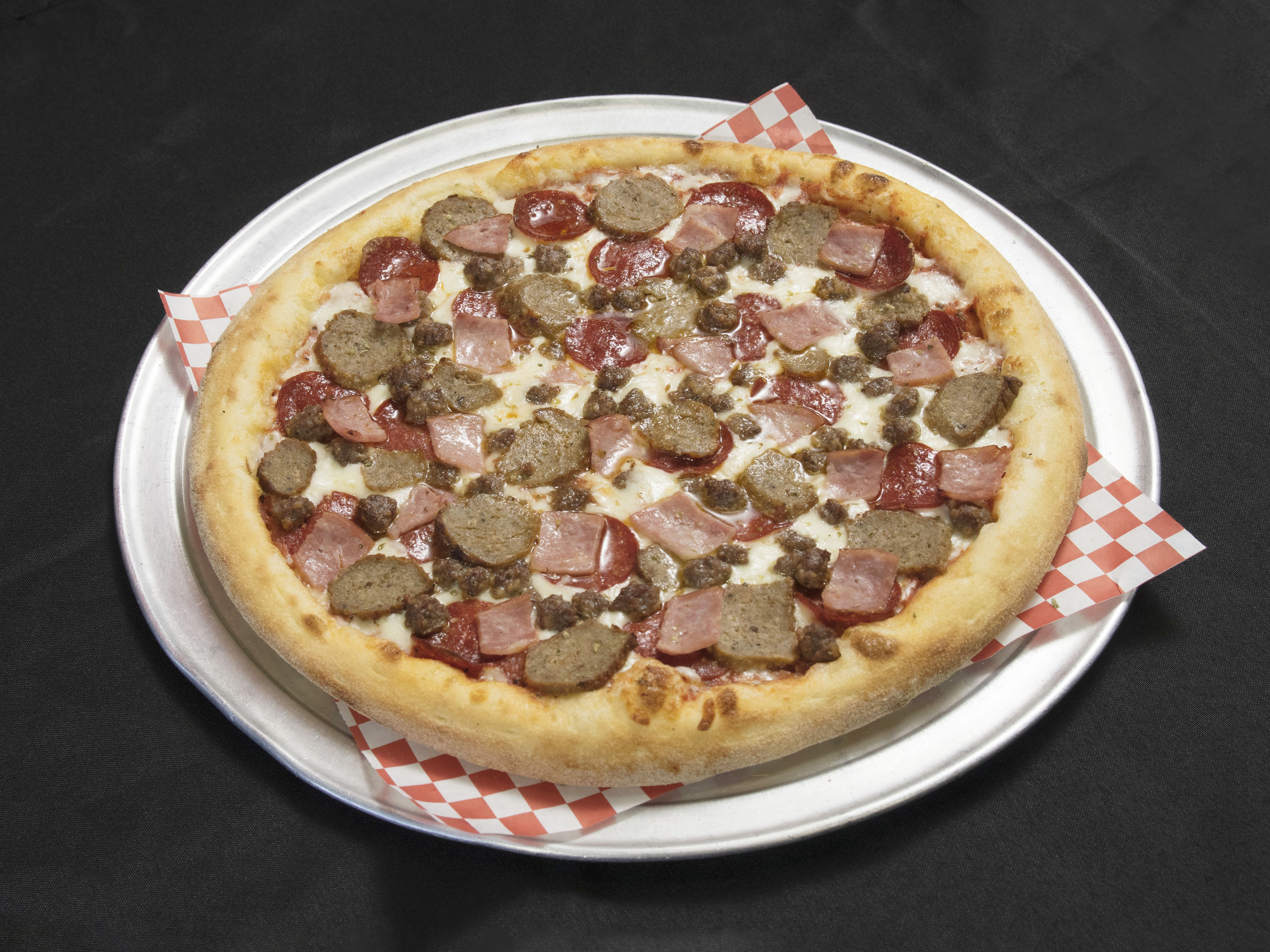 Order Meat Lovers Pizza food online from Ny Giant Pizza store, San Diego on bringmethat.com