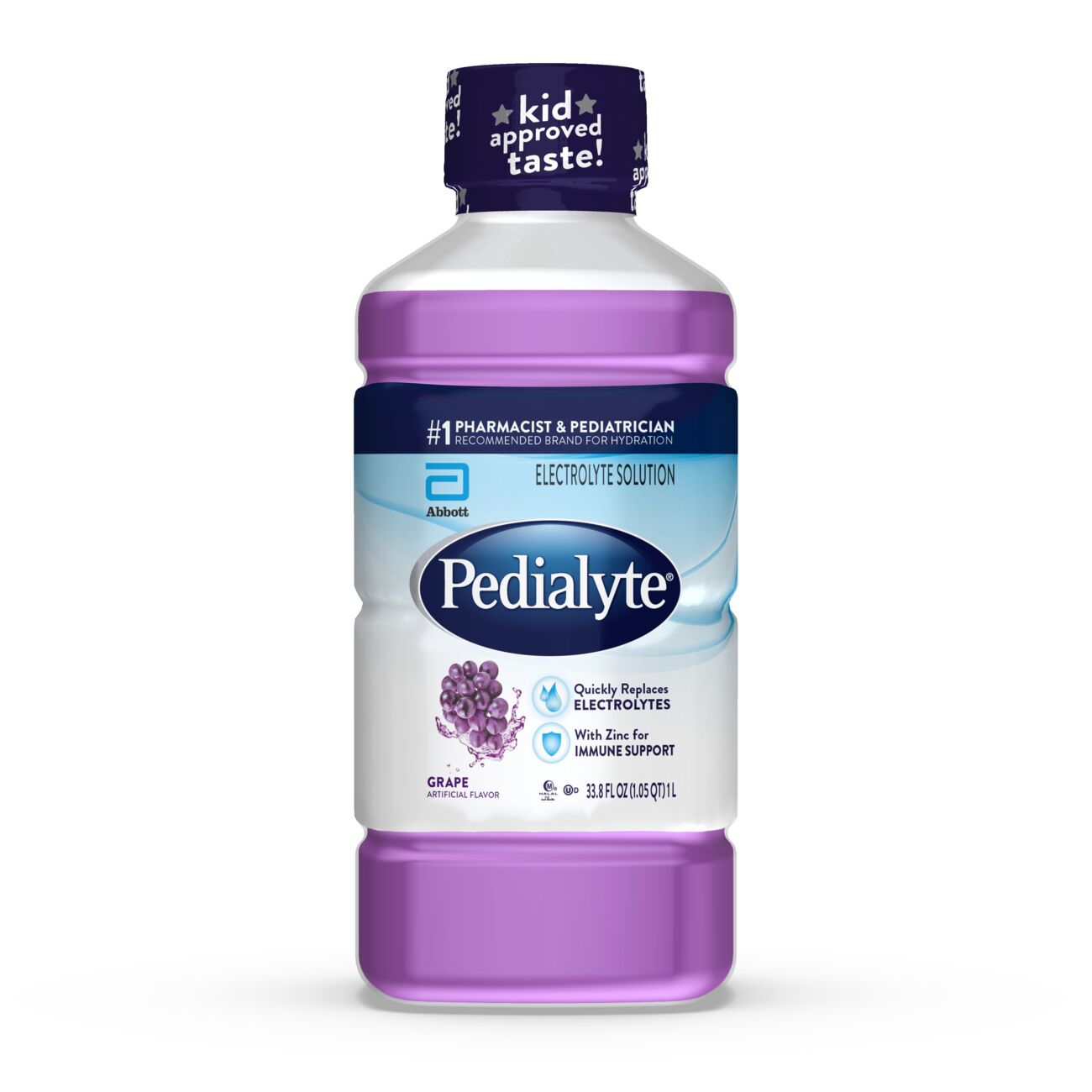 Order Pedialyte Electrolyte Solution, Grape - 33.8 fl oz food online from Rite Aid store, MILLER PLACE on bringmethat.com