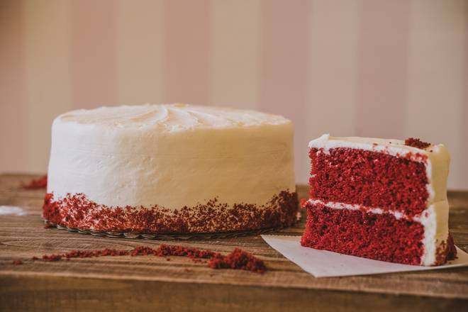 Order Red Velvet Whole Cake food online from Rum Cakes Factory store, Plano on bringmethat.com