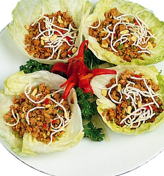 Order Minced Chicken in Lettuce Cup food online from China Garden store, Woodland Hills on bringmethat.com