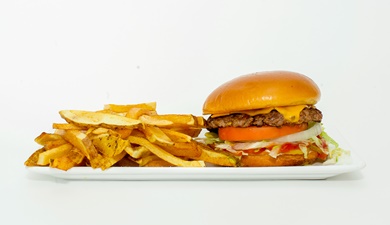 Order Kids Cheeseburger and Fries food online from Tony Tacos store, Normal on bringmethat.com