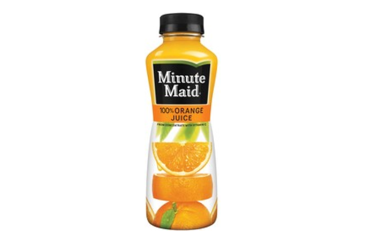 Order Minute Maid Orange Juice 12 oz. food online from Wealthy Street Bakery store, Grand Rapids on bringmethat.com