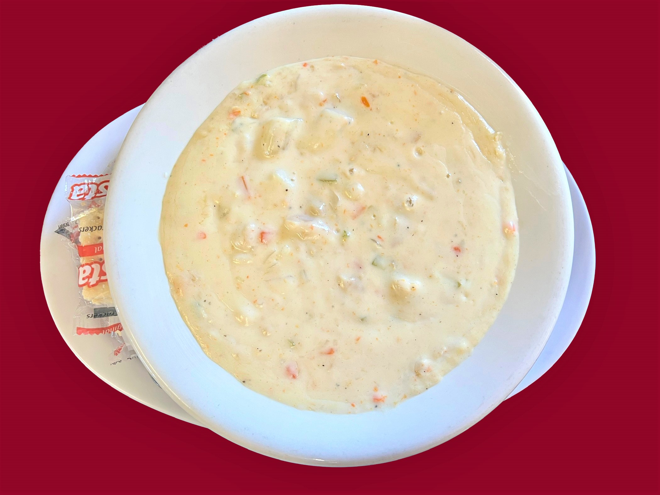 Order Clam Chowder  food online from Eat At Rudy store, Los Angeles on bringmethat.com