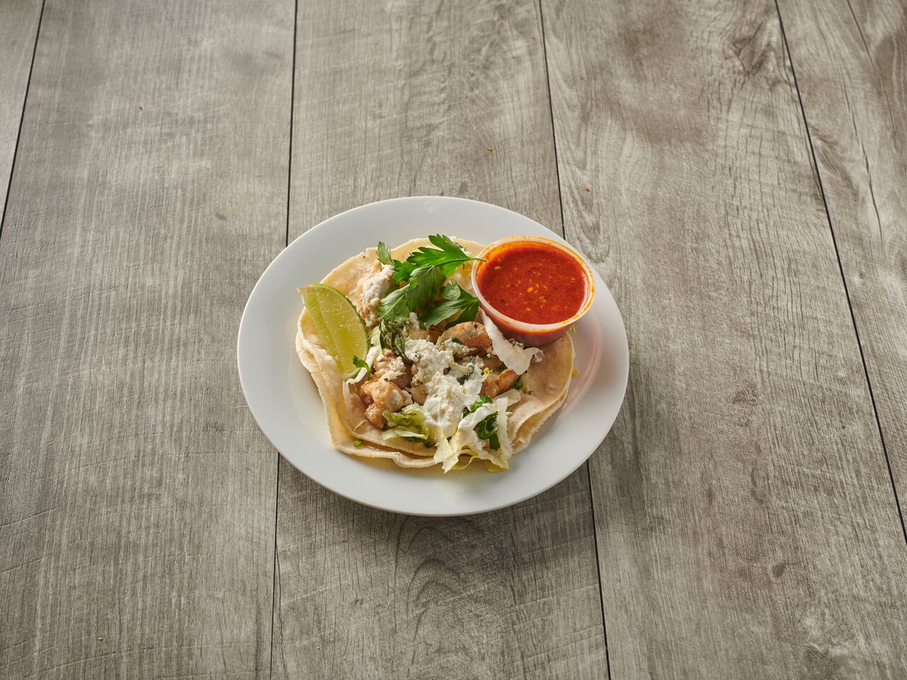 Order Pollo Soft Taco food online from Chinelos II store, New York on bringmethat.com