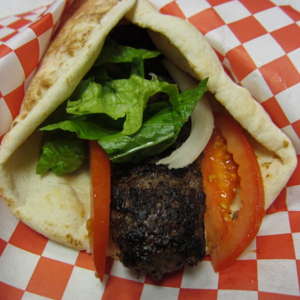 Order 5. Meat Kifta Kabob Sandwich food online from Shako Mako Grill store, Glendale on bringmethat.com