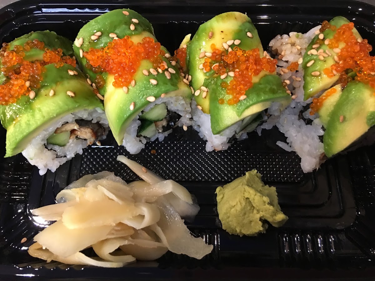 Order 45. Caterpillar Roll food online from Sushi Kinta store, San Francisco on bringmethat.com