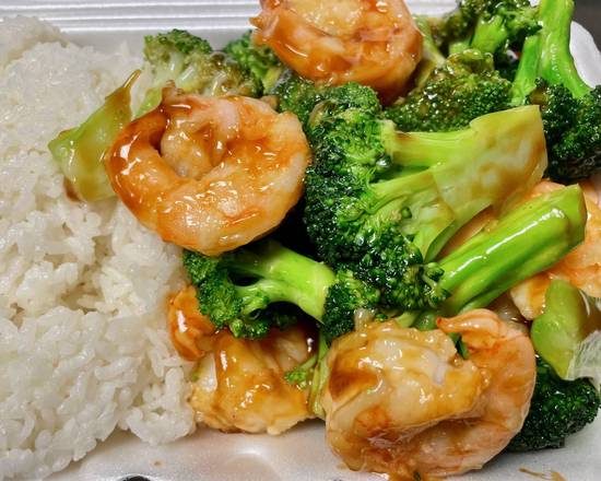 Order Shrimp Broccoli with White Rice food online from Sui Min House store, Paterson on bringmethat.com