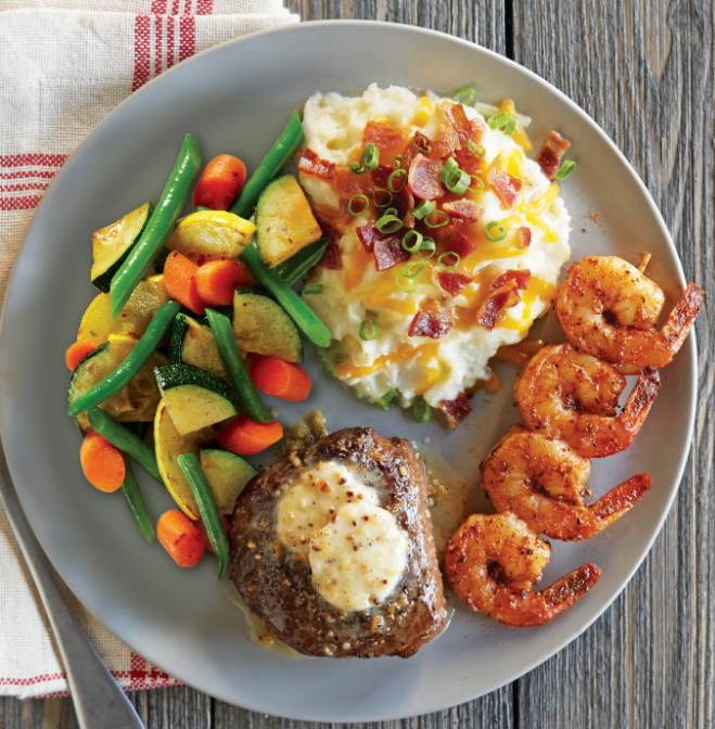 Order Top Sirloin and Shrimp Combo food online from Marie Callender's store, Monterey Park on bringmethat.com