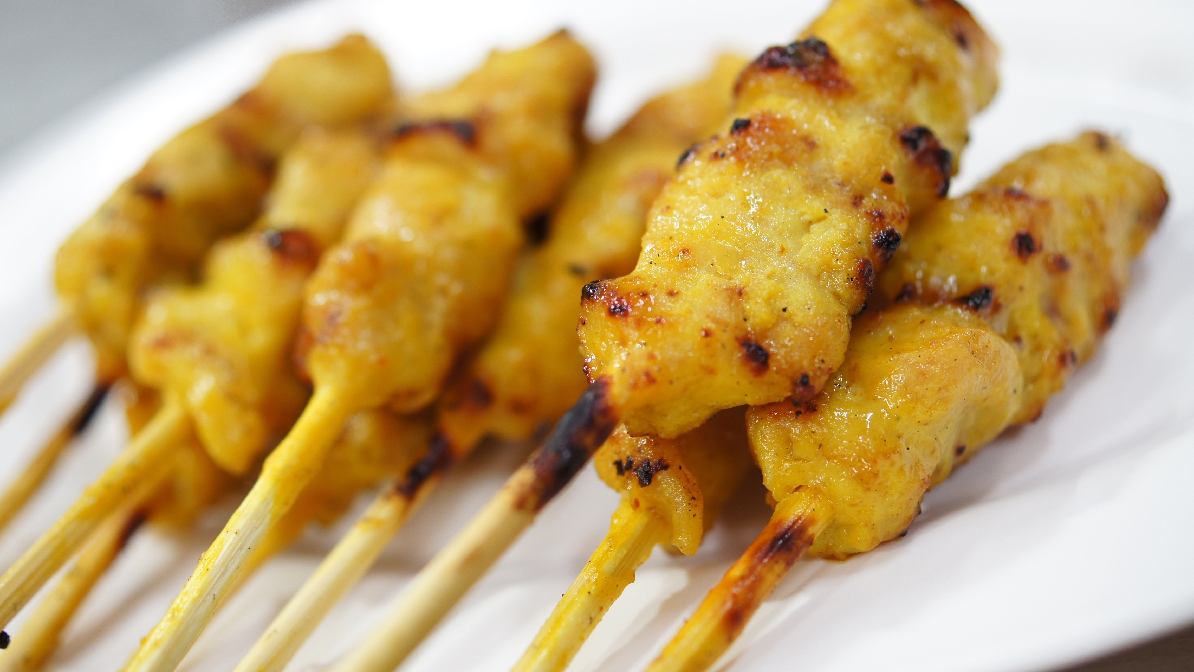 Order 4. Chicken Satay  food online from Amazing Myanmar Asian Cuisine store, Kentwood on bringmethat.com