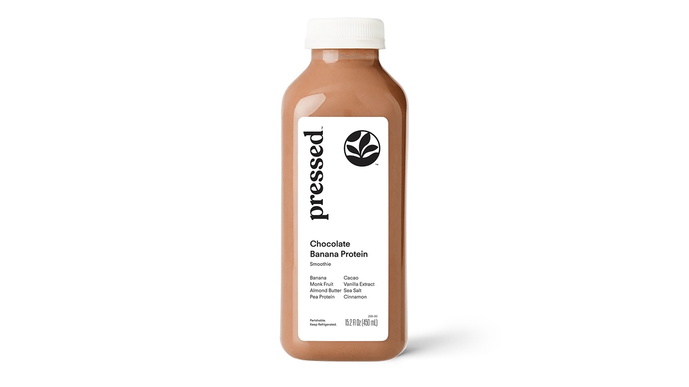 Order Chocolate Banana Protein Smoothie food online from Pressed store, Beverly Hills on bringmethat.com