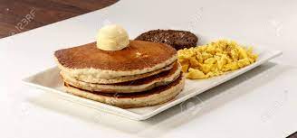 Order Pancakes with 2 Eggs and Choice of Meat food online from Kellogg's diner store, Brooklyn on bringmethat.com