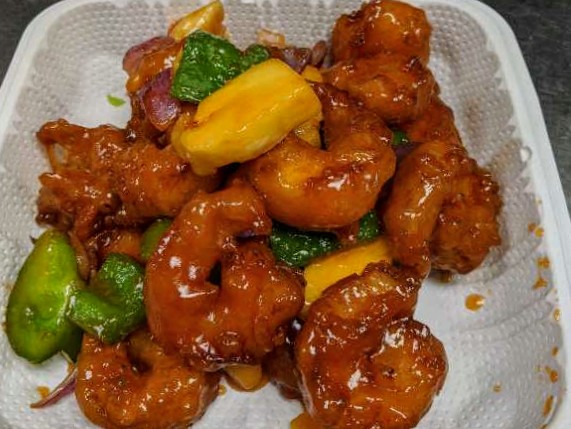Order 61. Sweet and Sour Shrimps food online from Kirin Chinese Restaurant store, Mountain View on bringmethat.com