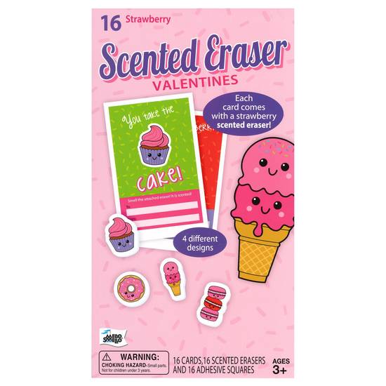 Order Mello Smello Strawberry Scented Eraser Valentine Card Kit food online from Cvs store, WHITTIER on bringmethat.com