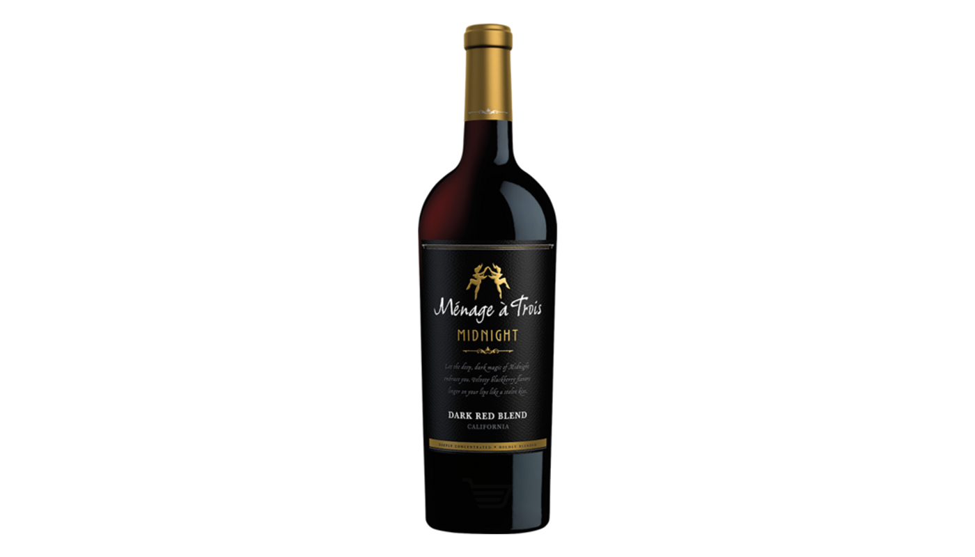 Order Menage a Trois Midnight Dark Red Wine Blend 750mL food online from House Of Cigar & Liquor store, Redondo Beach on bringmethat.com