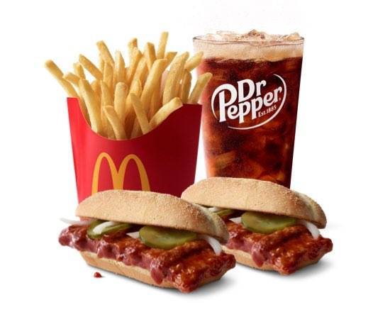 Order 2 McRib Meal food online from Mcdonald® store, COUNCIL BLUFFS on bringmethat.com