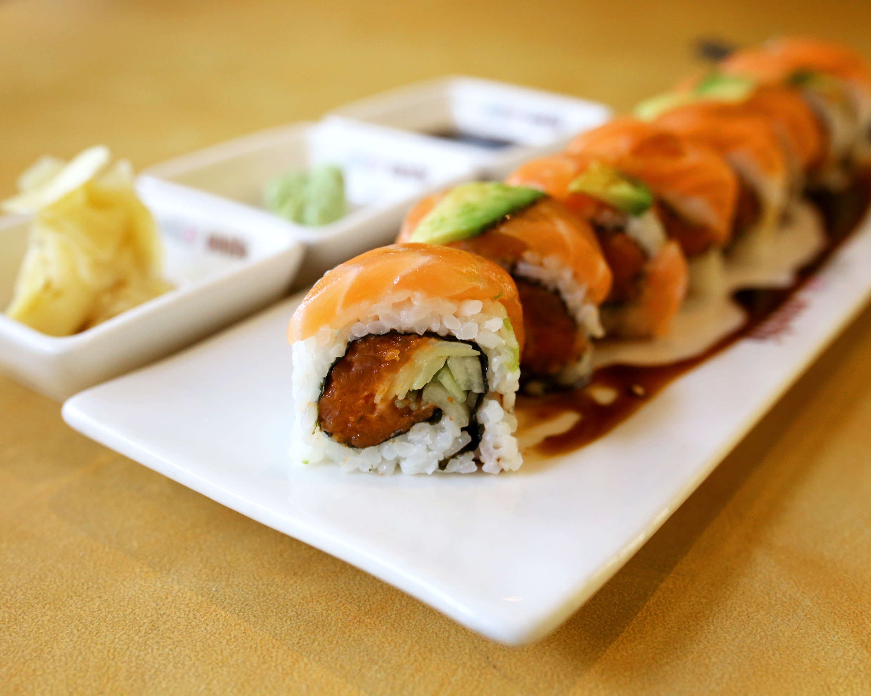 Order Salmon Creek Roll food online from Mio Sushi store, Beaverton on bringmethat.com