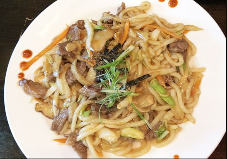Order Beef Udon food online from Mr Fuji Sushi And Hibachi Japanese Cuisine store, Clifton Park on bringmethat.com
