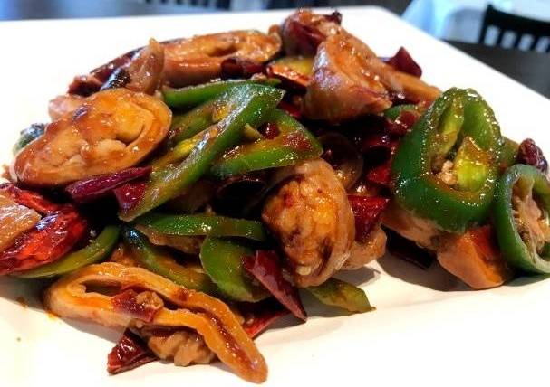 Order Intestine w. Chili Pepper 干椒肥腸 ️️️ food online from New Sichuan store, Winston-Salem on bringmethat.com